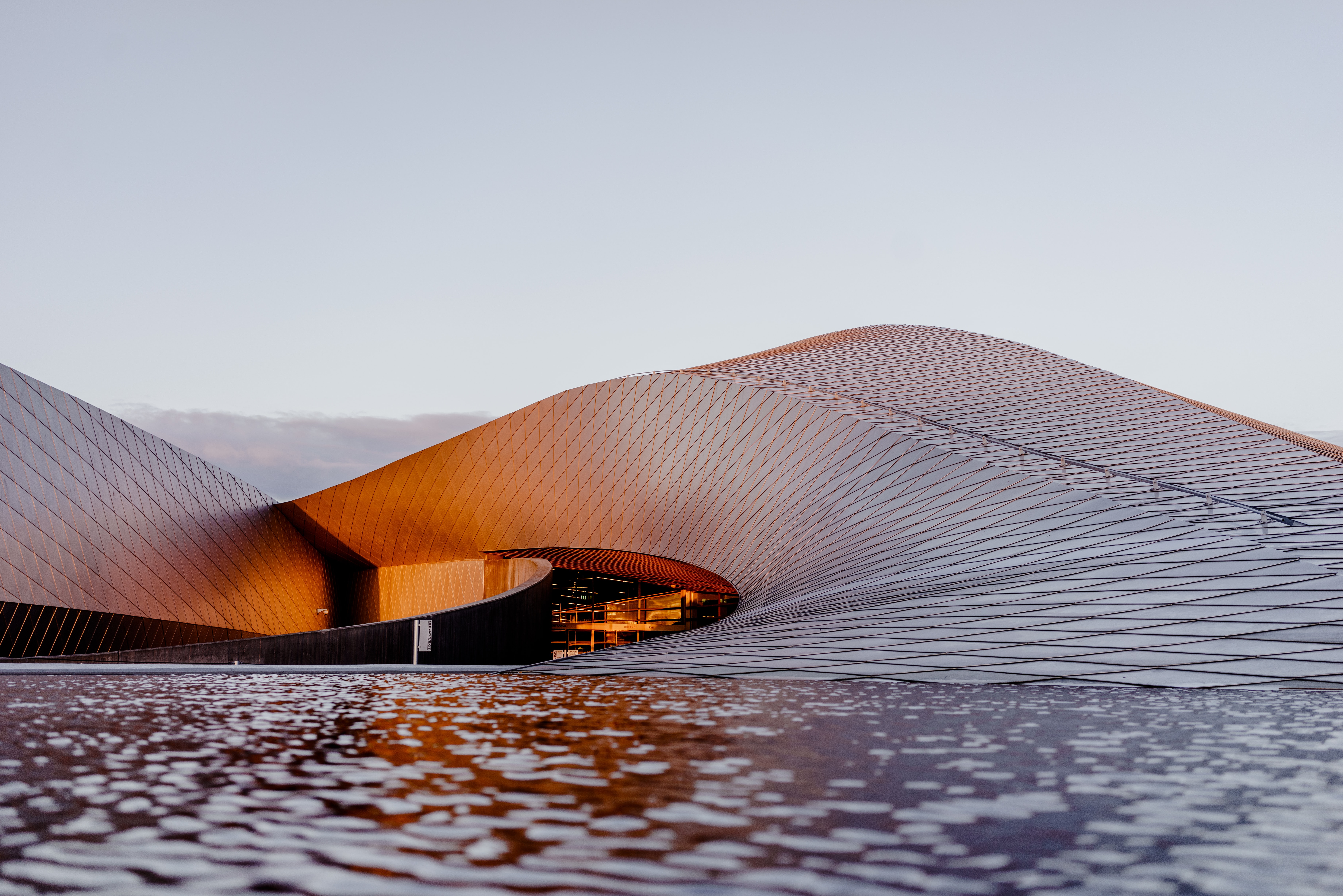 Water on Modern Building